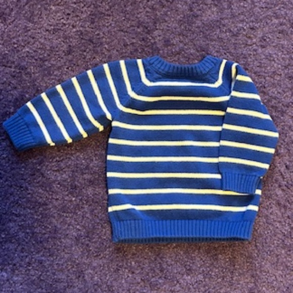 Gymboree Blue stripe Fox Sweater - 0-3 month - Picture 2 of 3